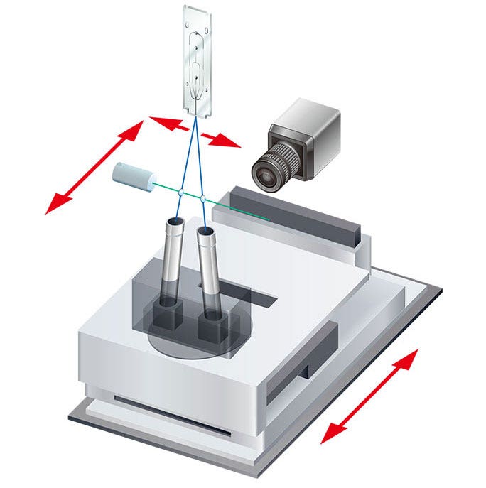 Illustration depicting SH800 sidestream calibration.