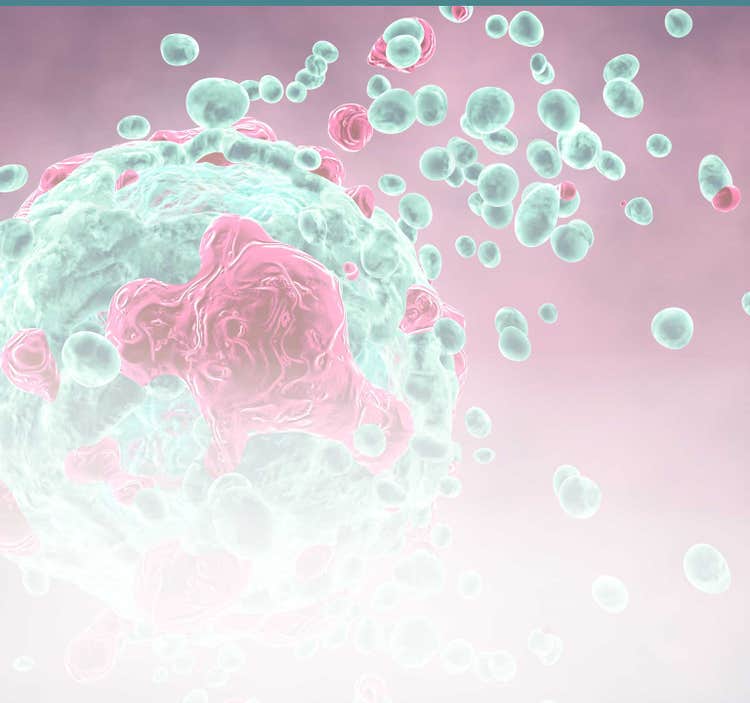 Malignant tumor destroying organism abstract medical concept illustration.