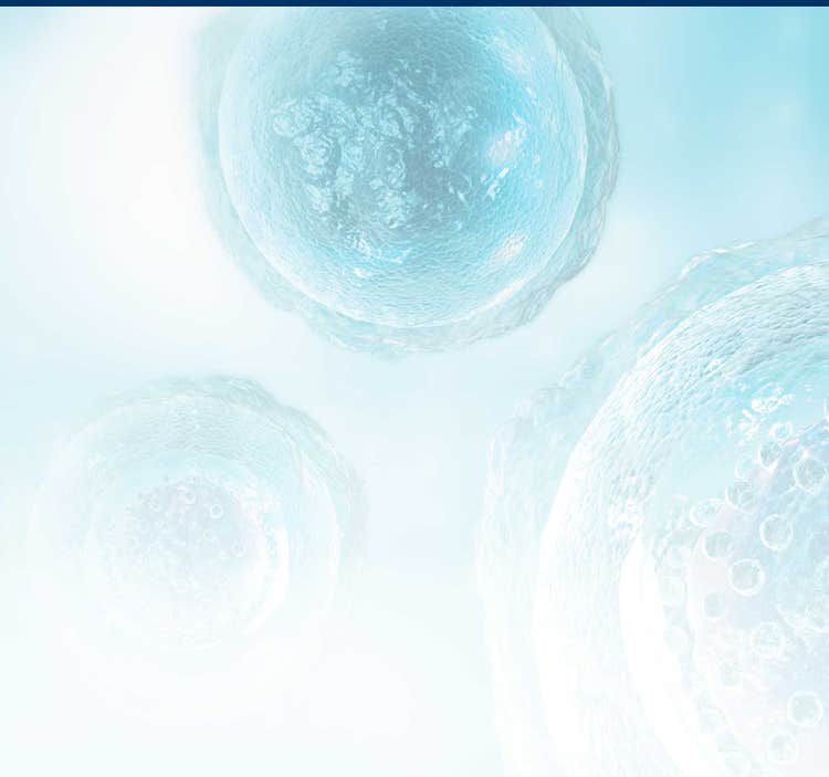 Closeup of stylized blue cells.